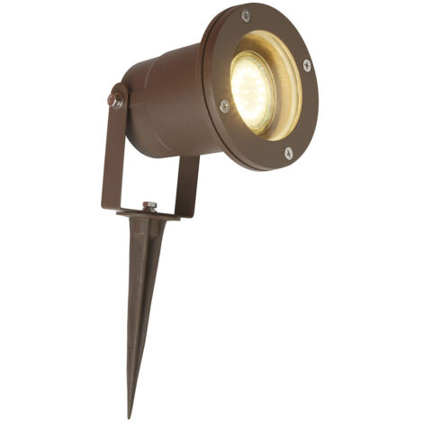 Applique Da Esterno Moderna Spikey Alluminio Marrone Vetro 1 Luce Gu10