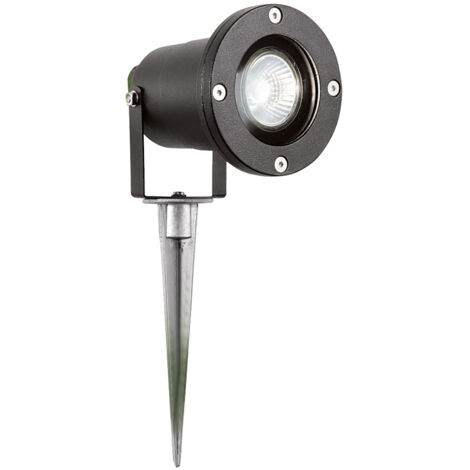 Applique Da Esterno Moderna Spikey Alluminio Nero Vetro 1 Luce Gu10