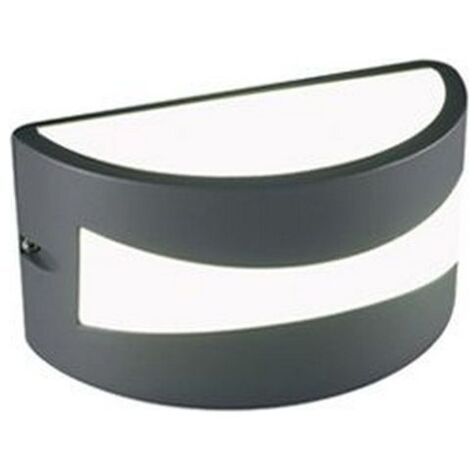 Applique Da Esterno Moderna Tibet Alluminio E Termoplastica Grigio Led 10W 4000K