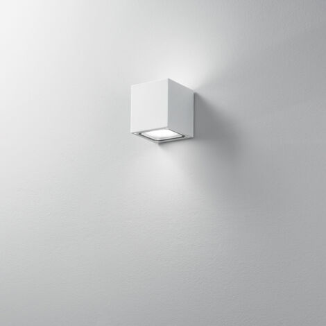 Applique Da Esterno Moderna Totem Metallo Bianco 2 Luci Gx53