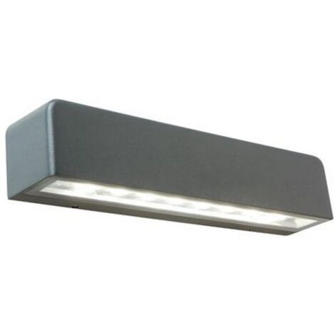 Applique Da Esterno Moderna Unit Alluminio E Vetro Grigio Led 9W 4000K