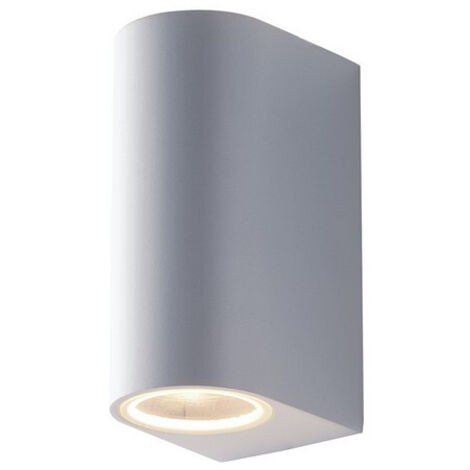 "Applique da esterno ONE in alluminio bianco biemissione 13 cm."