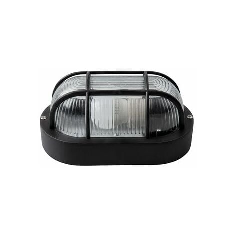Applique da esterno ovale ip54 e27 nero