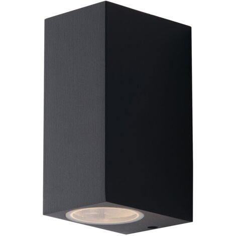 "Applique da esterno QUBO in alluminio antracite con luce biemissione IP54"