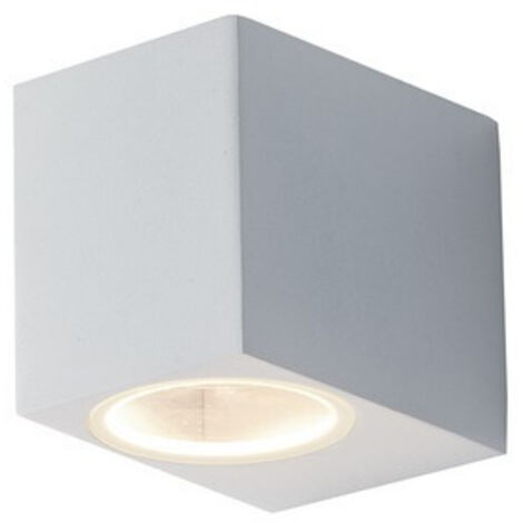 "Applique da esterno QUBO in alluminio bianco IP54 9.3x8x6.7cm."