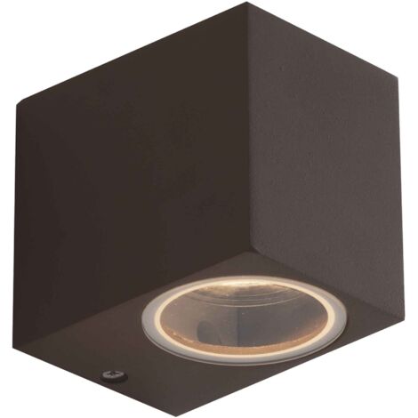 "Applique da esterno QUBO in alluminio bronzo IP54 9.3x8x6.7cm."