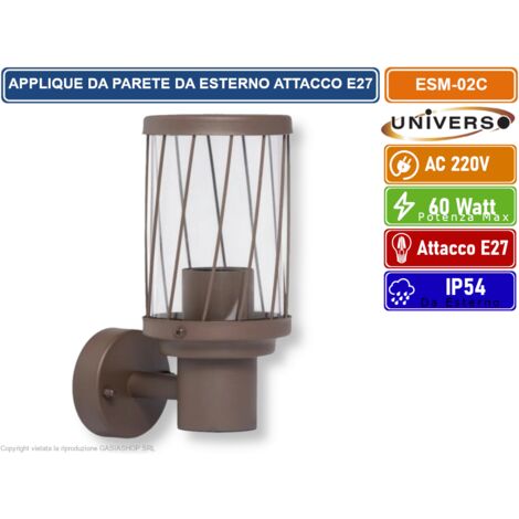 Applique da Esterno Ruggine LED Vintage IP54 E27  Lanterna a Parete Design Industriale per Giardino Terrazzo e Balcone Portoni