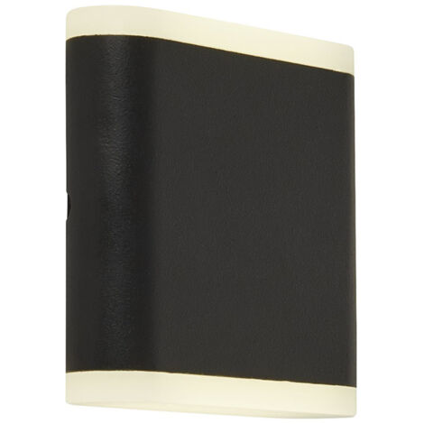 Applique Da Esterno Stratford Alluminio Bianco Policarbonato Nero Led 4W 4000K