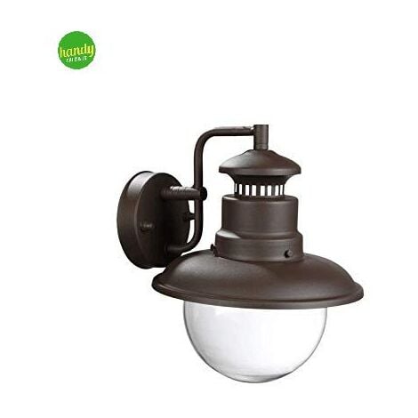 Applique da esterno verso il basso Sovil calipso ip44 e27 marrone