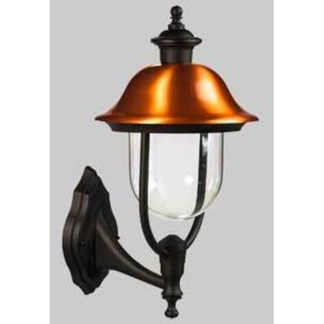 Applique da esterno verso l'alto Green Light calliope ip44 e27 nera - rame