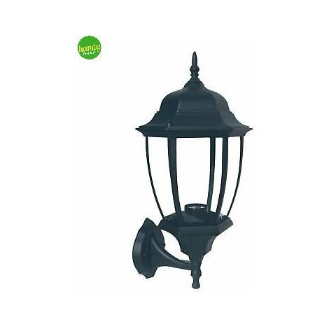 Applique da esterno verso l'alto Green Light demetra ip44 e27 nera