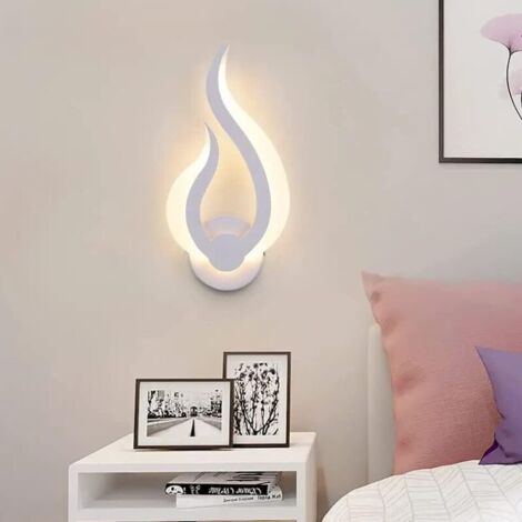 Applique da interno a LED, applique a LED creativa a forma di fiamma, lampada da parete moderna per interni, luce calda 3000K per soggiorno e camera da letto.