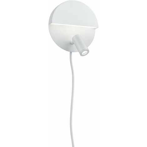 Applique da Interno a LED in Metallo Bianco Opaco