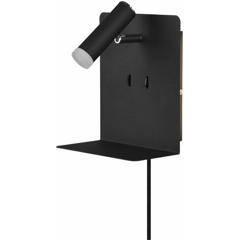 Applique da Interno a LED in Metallo Nero Opaco