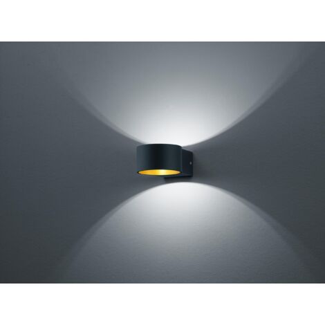 Applique da Interno a LED in Metallo Nero Opaco