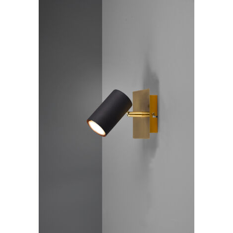 Applique da Interno Attacco GU10 in Metallo Nero e oro