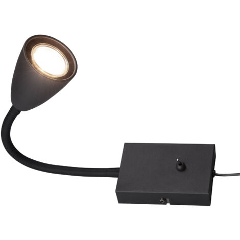 Applique da Interno Attacco GU10 in Metallo Nero Opaco