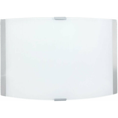 Applique da interno e - energy venere in vetro 20 x 30 cm bianca 1 x e27