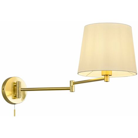 Applique da Interno E27 in Metallo Ottone Satinato