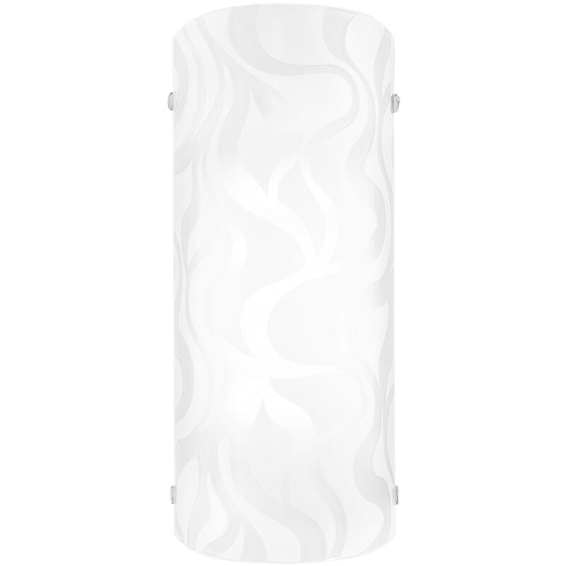 Image of Luce Ambiente E Design - Applique led jasmine in vetro bianco 11W 4000K(Luce naturale) 26 cm. - Bianco
