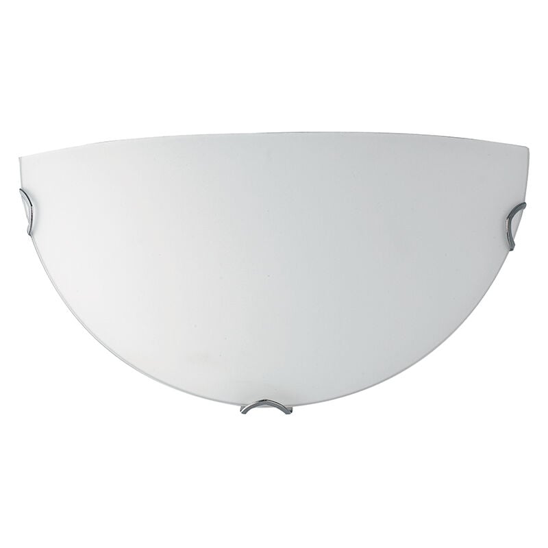 Image of Luce Ambiente E Design - Applique oblo bianca in Vetro 1xE27 30x15x6cm. - Bianco