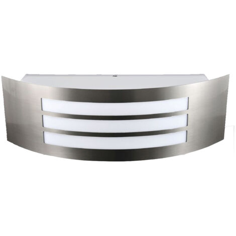 Applique da muro in acciaio curvo per esterno con attacco E27 lampada da parete per terrazzo balcone facciate IP44