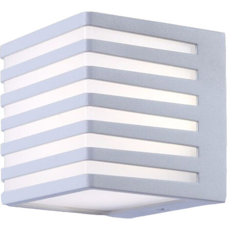 Applique da muro per esterno a led 10 watt lampada decorativa a strisce cubo bianco da parete per facciata balcone terrazzo IP54