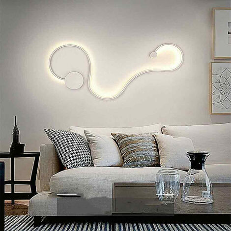 LTBFDDC Faretto ad anello Lampada da parete a 2 luci Applique da parete  lineari moderne Lampada a sospensione da comodino per interni Illuminazione  a barra lunga per camera da letto Soggiorno Portico 