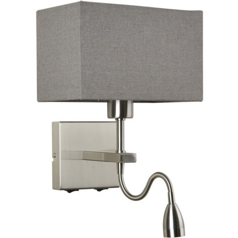 Applique da parete a LED Italux Norte moderna in nichel WL-1122-2-BL-SN-RC-GR