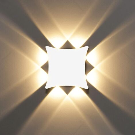 Applique da parete a LED moderna da 8W, lampada da parete a LED in alluminio impermeabile IP65, applique da parete a LED per interni/esterni per bagno, soggiorno, camera da letto, corridoio, scale, in