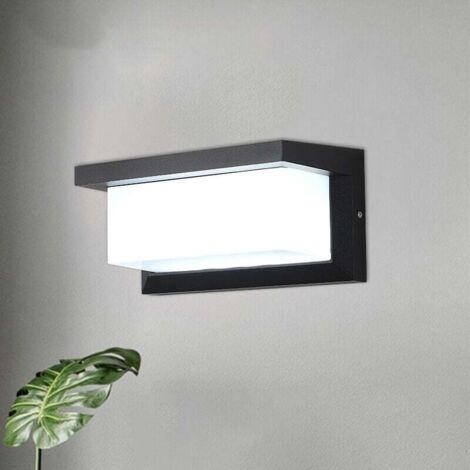 Applique da parete a LED per esterni con sensore di movimento, illuminazione da 18 W IP65 impermeabile, quadrata, nera, con controllo radar, per ingresso, corridoio, vialetto, patio, balcone, garage, 