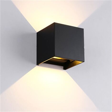 Applique da parete a LED per interni/esterni da 6 W con sensore di movimento, moderna lampada da parete bianco caldo 3000 K, illuminazione da parete impermeabile IP65, applique da parete con angolo de