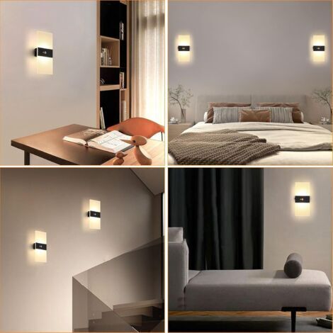 Applique da parete a LED ricaricabile tramite USB – Rilevamento di movimento a 120° – Installazione senza foratura – Illuminazione automatica per scale