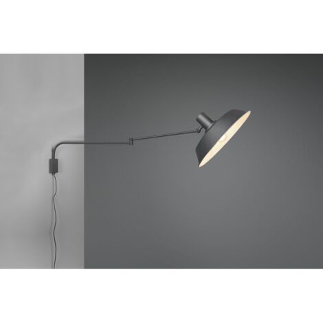 Applique da parete BOLDER nera metallo Trio E27 40W