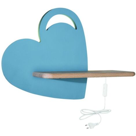 Applique da parete Candellux HEART LED 5W blu legno