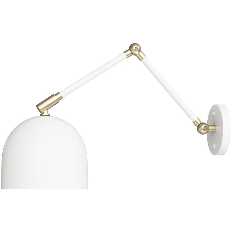 Image of Lampada da Tavolo - Applique da Parete - Lodf Bianco - Ottone, Metallo - Bianco