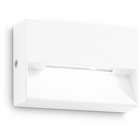 Applique Da Parete Contemporanea Dedra Alluminio Bianco Led 1,5W 3000K Ip65