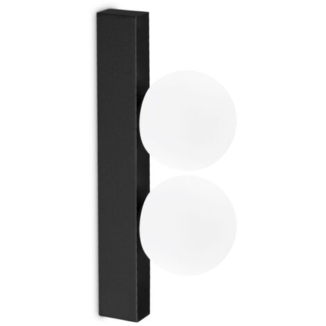 Applique Da Parete Contemporanea Ping Pong Metallo Nero Led 6W 3000K Ip20