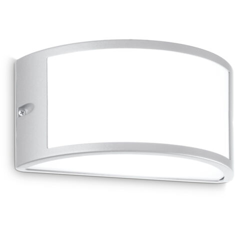 Applique Da Parete Contemporanea Rex Alluminio Grigio E27 60W Ip44