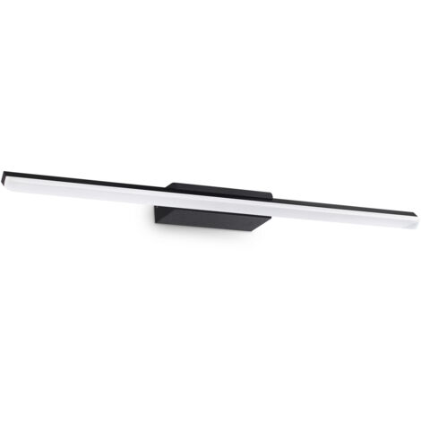 Applique Da Parete Contemporanea Riflesso Metallo Nero Led 17W 3000K Ip44