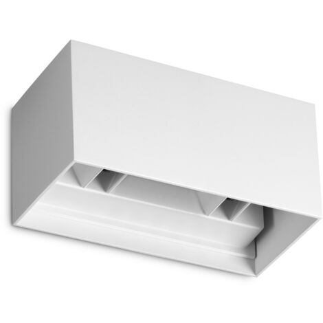 Applique Da Parete Contemporaneo Atom Alluminio Bianco Led 25W 3000K Ip54