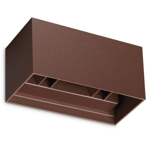 Applique Da Parete Contemporaneo Atom Alluminio Coffee Led 25W 3000K Ip54