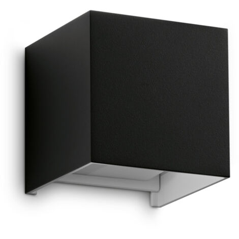 Applique Da Parete Contemporaneo Atom Alluminio Nero Led 12W 3000K Ip54