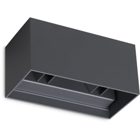 Applique Da Parete Contemporaneo Atom Alluminio Nero Led 25W 3000K Ip54