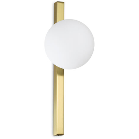 Applique Da Parete Contemporaneo Binomio Metallo Ottone 1 Luce G9 4W 3000K Ip20