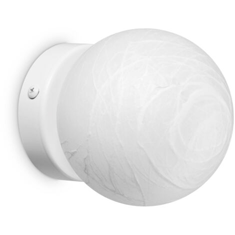 Applique Da Parete Contemporaneo Carta Metallo Bianco 1 Luce G9 15W 3000K Ip20