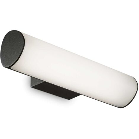 Applique Da Parete Contemporaneo Etere Alluminio Nero Led 9,5W 3000K Ip44