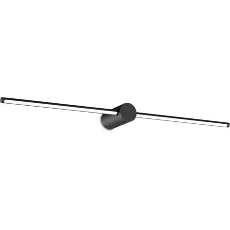 Applique Da Parete Contemporaneo Filo Alluminio Nero Led 16W 3000K Ip44