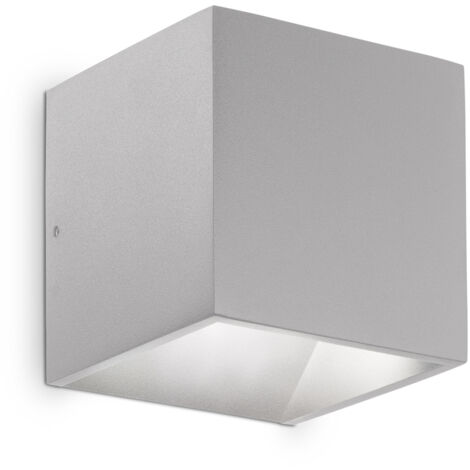 Applique Da Parete Contemporaneo Rubik Alluminio Grigio Led 8,5W 3000K Ip54