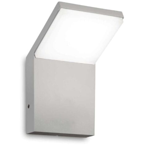 Applique Da Parete Contemporaneo Style Alluminio Grigio Led 9W 4000K Ip54